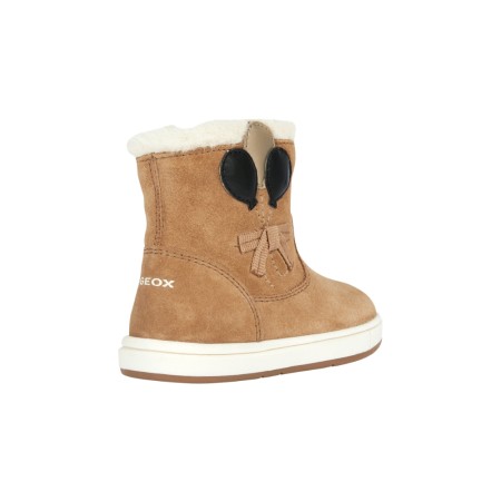 Geox Suede Παιδικά Μποτάκια με Φερμουάρ Μπεζ/Καφέ Trottola Toddler